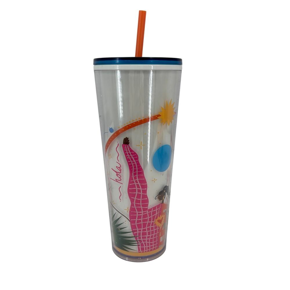Starbucks x Manuela Guillen Tumbler Cup Venti 24 Oz with Lid Straw
